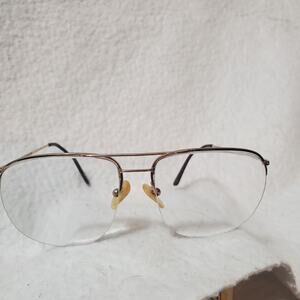 Vintage Logo Paris Prescription Eyeglass Frames 55-22-145 Gold Aviator Unique